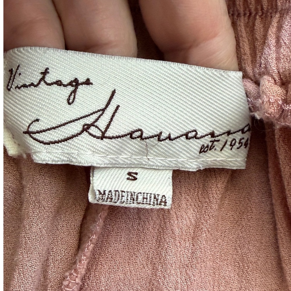 Vintage Havana Boho Lace Up Mini Skirt Womens Size S Pink Slit Gauze Festival - Picture 6 of 11